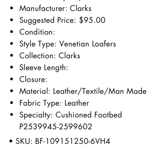 CLARKS TRISH STYLE WOMENS LEATHER SLIP-ON VENETIAN LOAFERS 7 - Picture 15 of 15